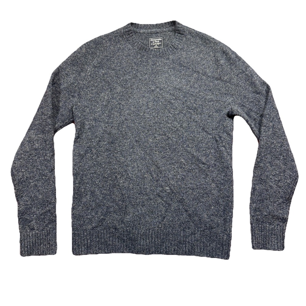 Abercrombie & Fitch Sweater Men's Blue Medium 100% Wool Pullover